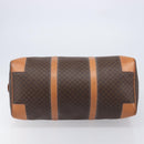 CELINE Macadam Boston Bag PVC Brown Gold Tone Auth 206697A-9