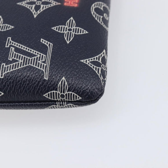 LOUIS VUITTON Monogram Neon Color Pochette Apollo PM Navy M62898 LV Auth 206698A
