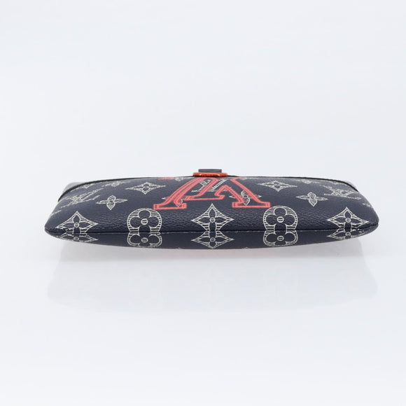 LOUIS VUITTON Monogram Neon Color Pochette Apollo PM Navy M62898 LV Auth 206698A