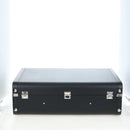 PRADA Trunk Saffiano leather Black Silver Auth 206701V-5