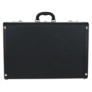 PRADA Trunk Saffiano leather Black Silver Auth 206701V-2