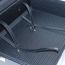 PRADA Trunk Saffiano leather Black Silver Auth 206701V-9