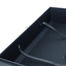 PRADA Trunk Saffiano leather Black Silver Auth 206701V-36