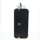 PRADA Trunk Saffiano leather Black Silver Auth 206701V-3