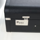PRADA Trunk Saffiano leather Black Silver Auth 206701V-14