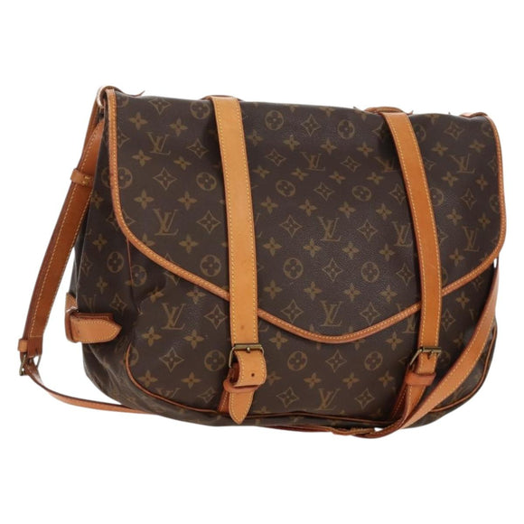 LOUIS VUITTON Monogram Saumur 43 Shoulder Bag M42252 LV Auth 206710