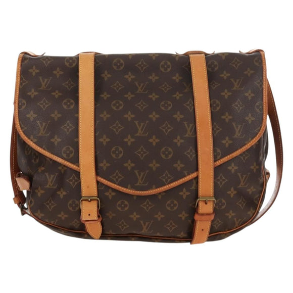 LOUIS VUITTON Monogram Saumur 43 Shoulder Bag M42252 LV Auth 206710