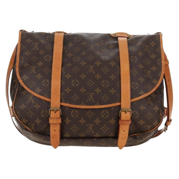 LOUIS VUITTON Monogram Saumur 43 Shoulder Bag M42252 LV Auth 206710