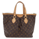 LOUIS VUITTON Monogram Palermo PM Tote Bag M40145 LV Auth 206711V-2