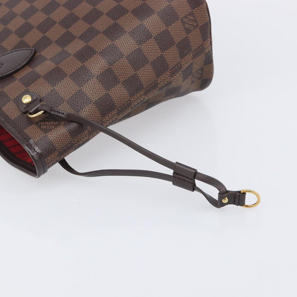 LOUIS VUITTON Damier Ebene Neverfull PM Tote Bag N51109 LV Auth 206715V