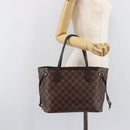 LOUIS VUITTON Damier Ebene Neverfull PM Tote Bag N51109 LV Auth 206715V-29