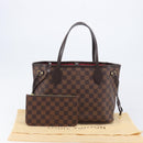 LOUIS VUITTON Damier Ebene Neverfull PM Tote Bag N51109 LV Auth 206715V-12