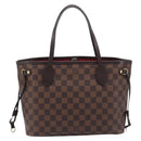 LOUIS VUITTON Damier Ebene Neverfull PM Tote Bag N51109 LV Auth 206715V-2