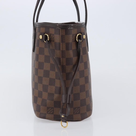 LOUIS VUITTON Damier Ebene Neverfull PM Tote Bag N51109 LV Auth 206715V