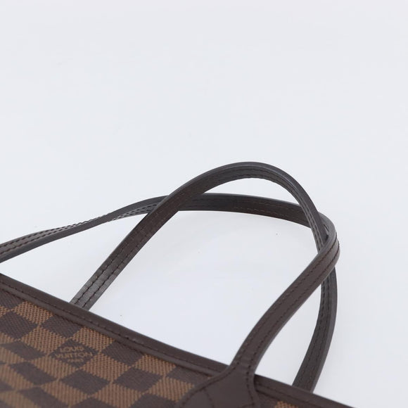 LOUIS VUITTON Damier Ebene Neverfull PM Tote Bag N51109 LV Auth 206715V
