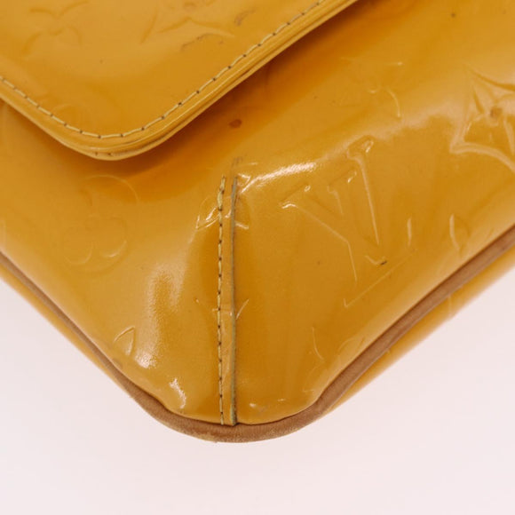 LOUIS VUITTON Monogram Vernis Thompson Street Bag Jaune M91123 LV Auth 206716