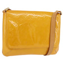 LOUIS VUITTON Monogram Vernis Thompson Street Bag Jaune M91123 LV Auth 206716-1