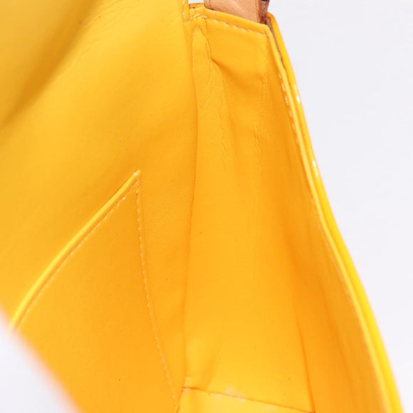 LOUIS VUITTON Monogram Vernis Thompson Street Bag Jaune M91123 LV Auth 206716