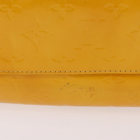 LOUIS VUITTON Monogram Vernis Thompson Street Bag Jaune M91123 LV Auth 206716