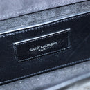 Saint Laurent Chain Kate Shoulder Bag Leather Black Silver Auth 206718V-20