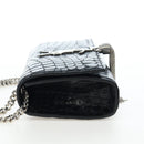 Saint Laurent Chain Kate Shoulder Bag Leather Black Silver Auth 206718V-4