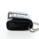 Saint Laurent Chain Kate Shoulder Bag Leather Black Silver Auth 206718V-5
