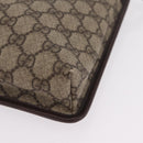 GUCCI GG Supreme Shoulder Bag PVC Beige Silver 92562 Auth 206719-18