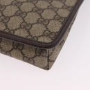 GUCCI GG Supreme Shoulder Bag PVC Beige Silver 92562 Auth 206719-20