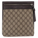 GUCCI GG Supreme Shoulder Bag PVC Beige Silver 92562 Auth 206719-13