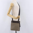 GUCCI GG Supreme Shoulder Bag PVC Beige Silver 92562 Auth 206719-27