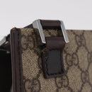 GUCCI GG Supreme Shoulder Bag PVC Beige Silver 92562 Auth 206719-3