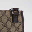 GUCCI GG Supreme Shoulder Bag PVC Beige Silver 92562 Auth 206719-4