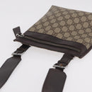 GUCCI GG Supreme Shoulder Bag PVC Beige Silver 92562 Auth 206719-14