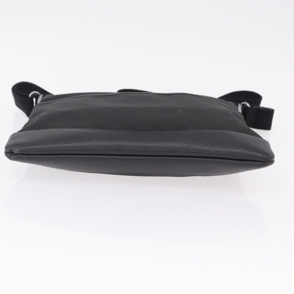 GUCCI GG Canvas Shoulder Bag Outlet Black Silver 374414 Auth 206722A