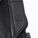 GUCCI GG Canvas Shoulder Bag Outlet Black Silver 374414 Auth 206722A-17