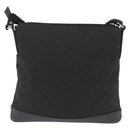GUCCI GG Canvas Shoulder Bag Outlet Black Silver 374414 Auth 206722A-3