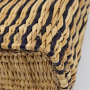 LOEWE Tote Bag Raffia Beige Silver Auth 206724M-17