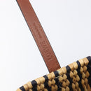LOEWE Tote Bag Raffia Beige Silver Auth 206724M-8