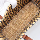 LOEWE Tote Bag Raffia Beige Silver Auth 206724M-9