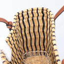LOEWE Tote Bag Raffia Beige Silver Auth 206724M-22