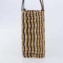 LOEWE Tote Bag Raffia Beige Silver Auth 206724M-3