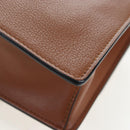 Miu Miu Shoulder Bag Leather Brown Gold Auth 206727M-18
