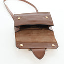 Miu Miu Shoulder Bag Leather Brown Gold Auth 206727M-24