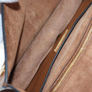 Miu Miu Shoulder Bag Leather Brown Gold Auth 206727M-10