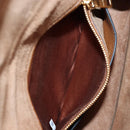 Miu Miu Shoulder Bag Leather Brown Gold Auth 206727M-30