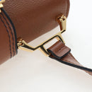 Miu Miu Shoulder Bag Leather Brown Gold Auth 206727M-7