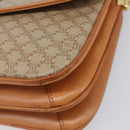 CELINE Macadam Canvas Shoulder Bag PVC Beige Gold Auth 206728-15