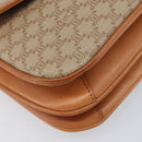 CELINE Macadam Canvas Shoulder Bag PVC Beige Gold Auth 206728-16