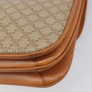 CELINE Macadam Canvas Shoulder Bag PVC Beige Gold Auth 206728-17