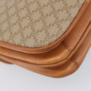 CELINE Macadam Canvas Shoulder Bag PVC Beige Gold Auth 206728-18